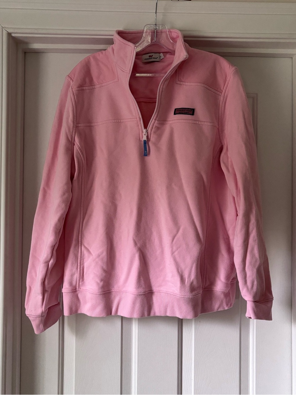 Vineyard Vines Light Pink Quarter-Zip Pullover Shep Shirt